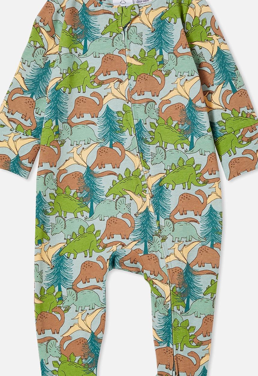 Cotton On - The long sleeve zip romper - stone green