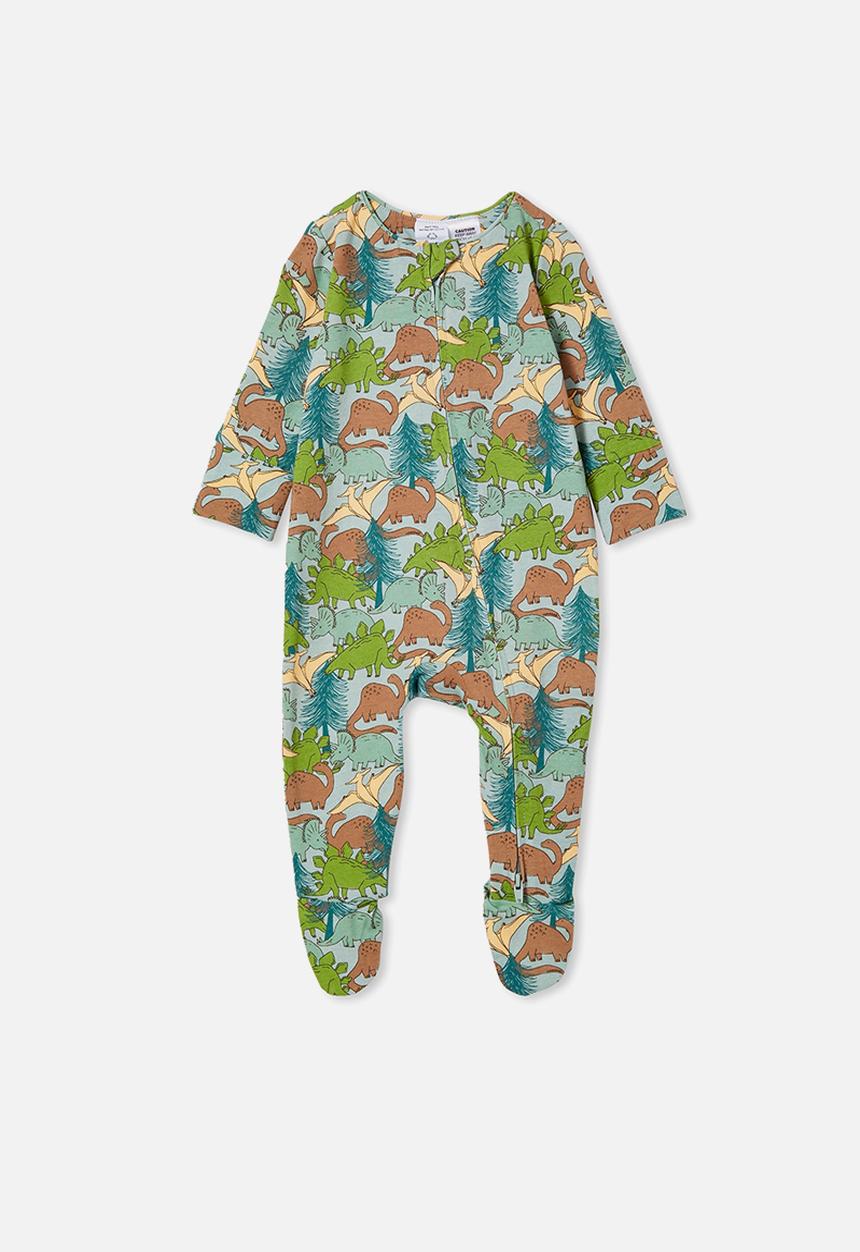 Cotton On - The long sleeve zip romper - stone green