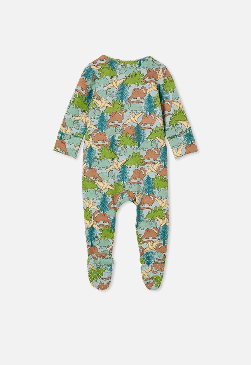 Cotton On - The long sleeve zip romper - stone green
