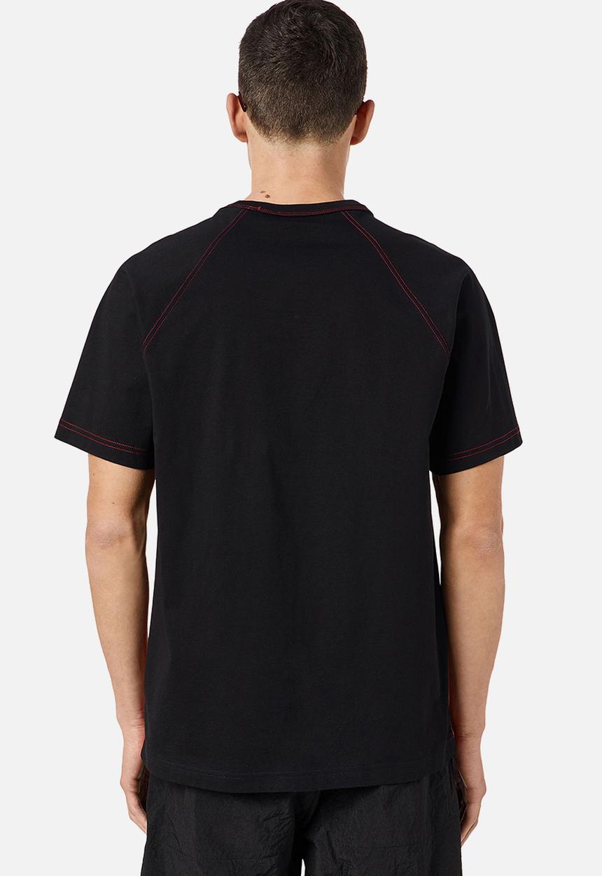 Diesel  - T-raglen short sleeve tee - red & black