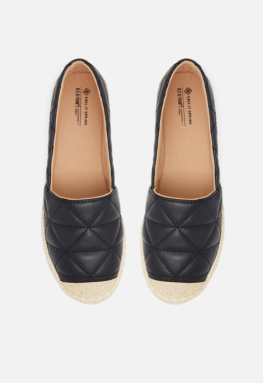 Call It Spring - Wildflower slip on - black