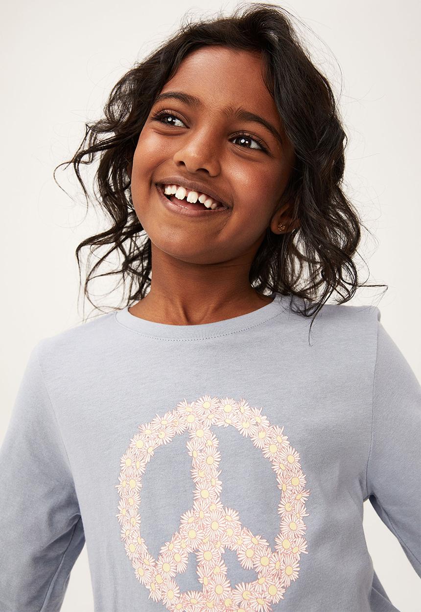 Cotton On - Penelope long sleeve tee - dusty blue