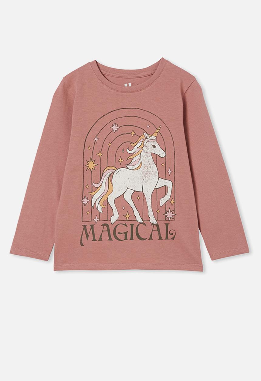 Cotton On - Penelope long sleeve tee - dusty berry