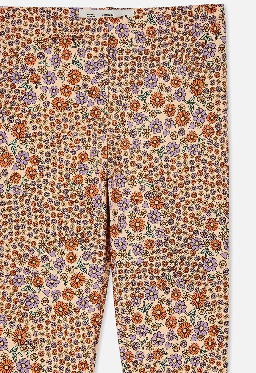 Cotton On - Huggie tights - tropical orange/lennox floral