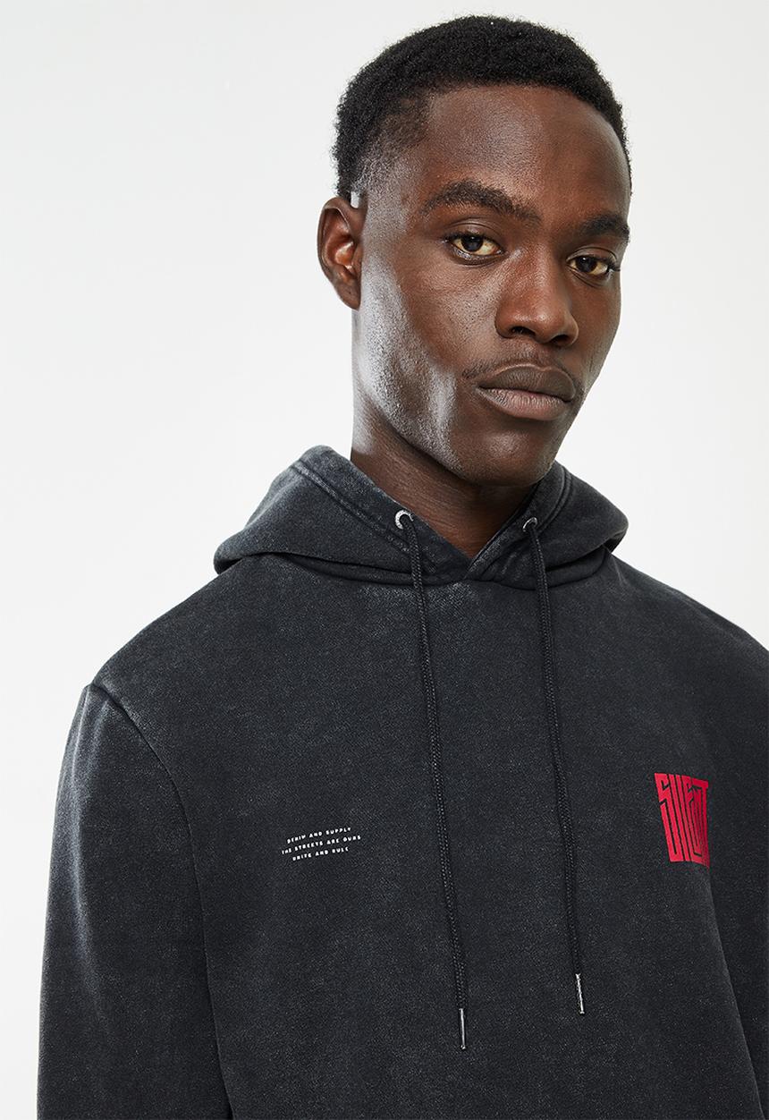 Silent Theory - Variance hoodie - washed black