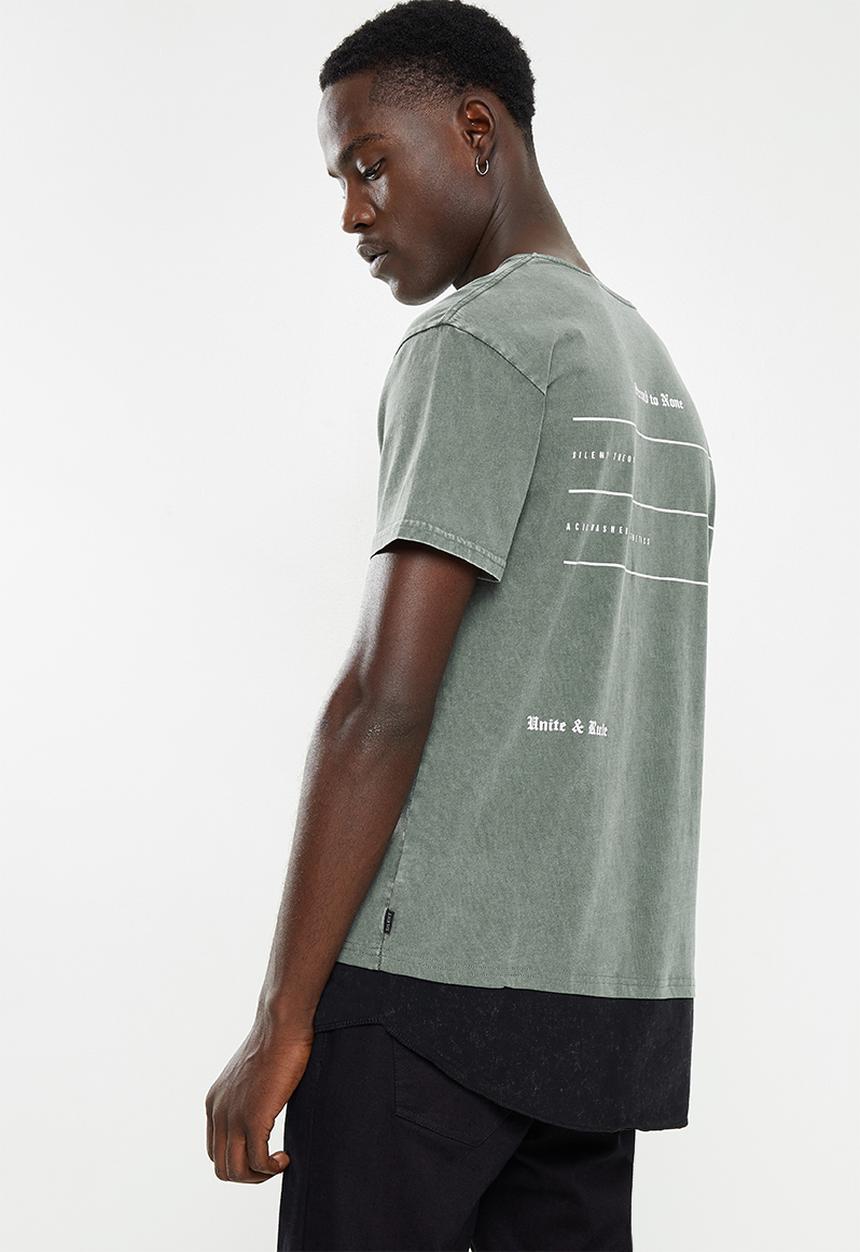 Silent Theory - Parallel layered tee - khaki