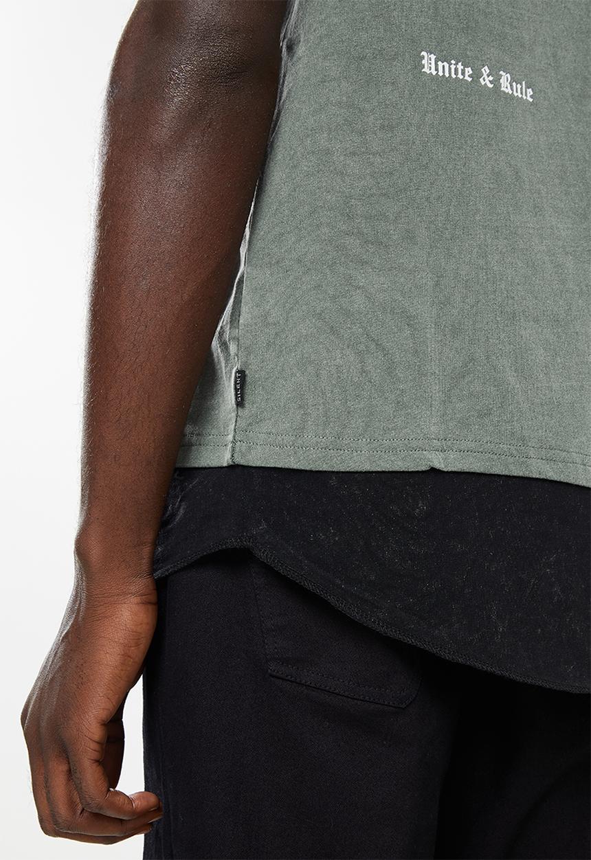 Silent Theory - Parallel layered tee - khaki