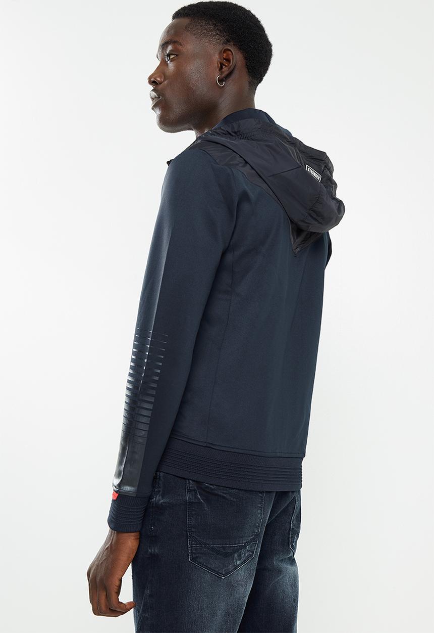 S.P.C.C - Dunlap regular fit zip through hoodie  - ink