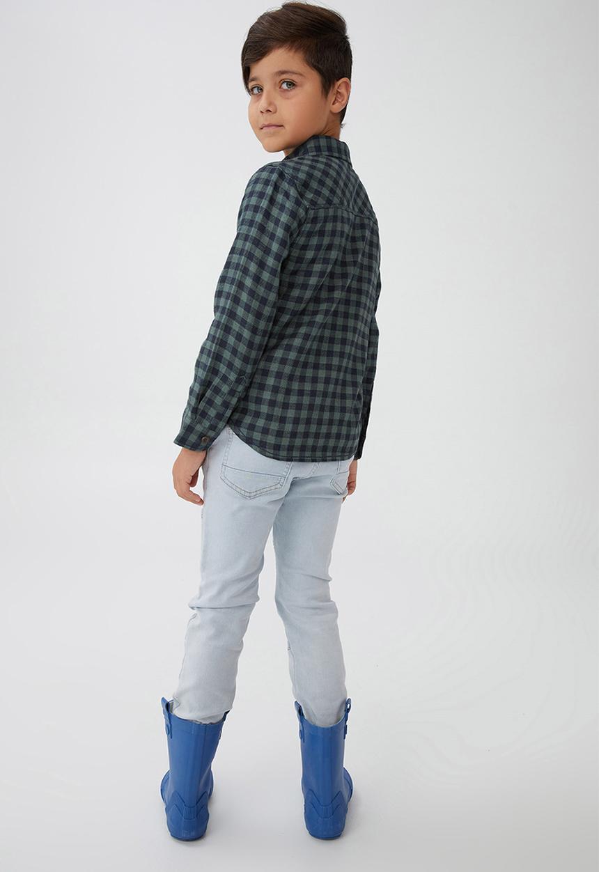 Cotton On - Rugged long sleeve shirt - swag green/navy