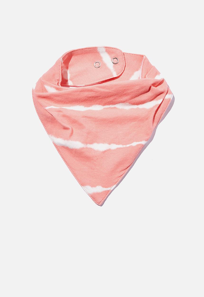 Cotton On - The bandana bib - coral dreams/linear tie dye