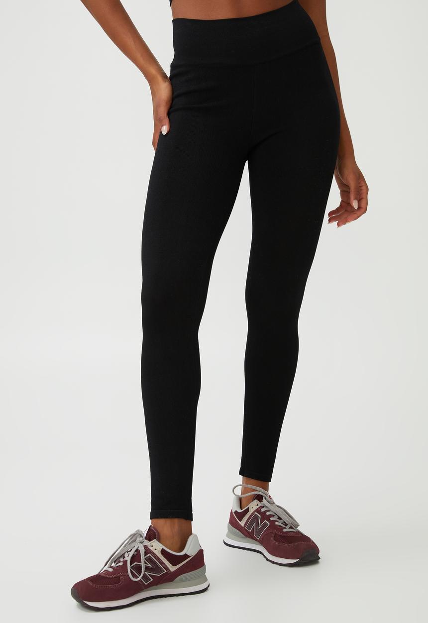 Cotton On - Crepe knit full length tight - black