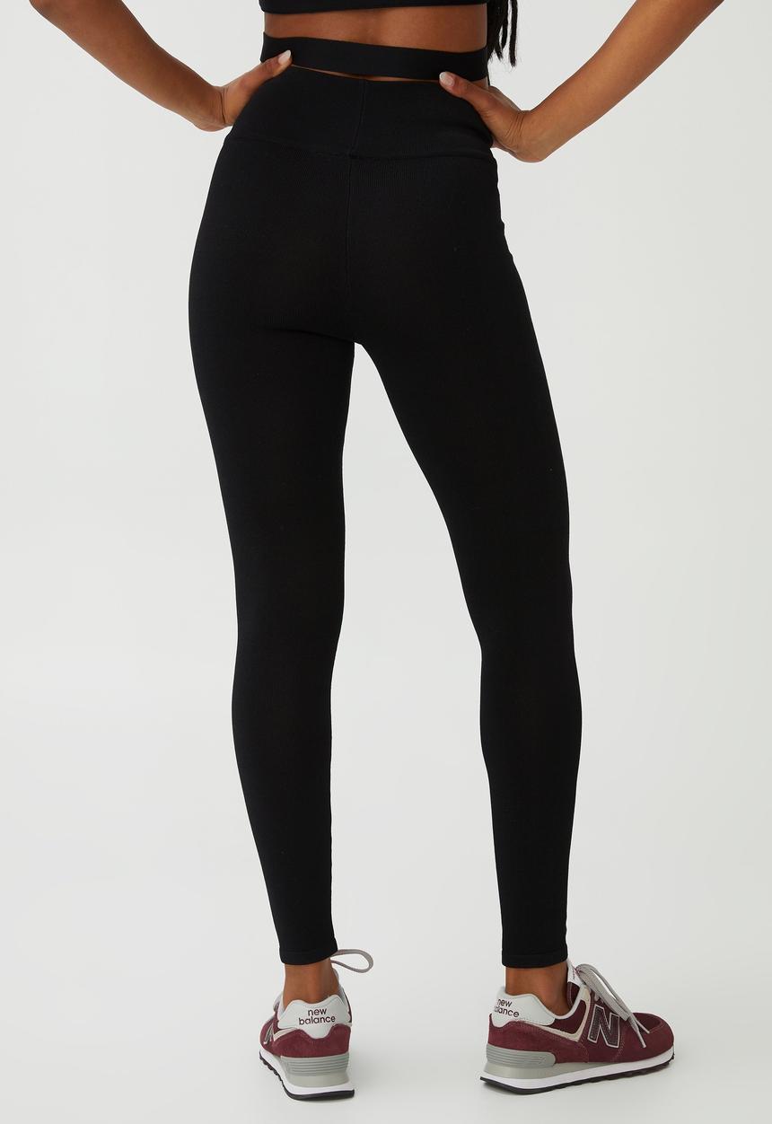 Cotton On - Crepe knit full length tight - black