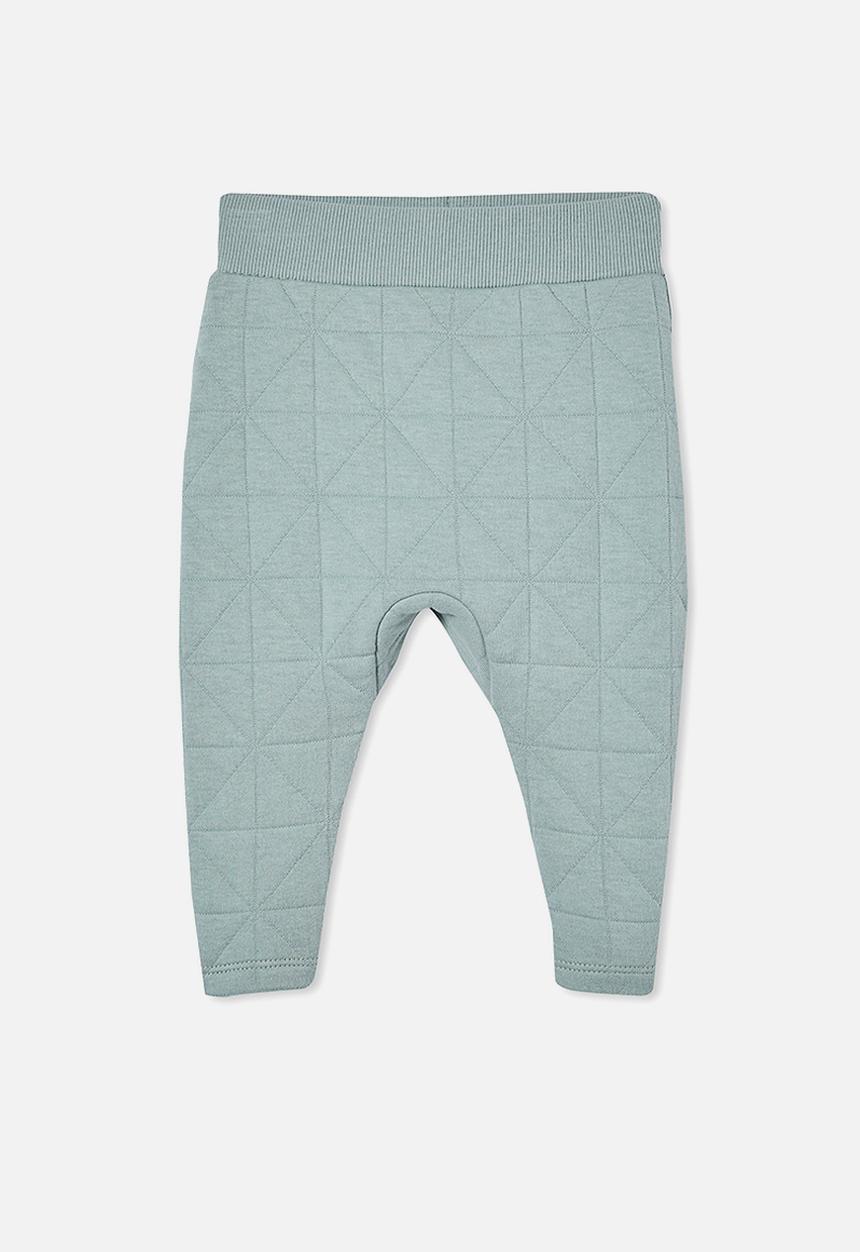 Cotton On - Emerson quilted trackpant - stone green