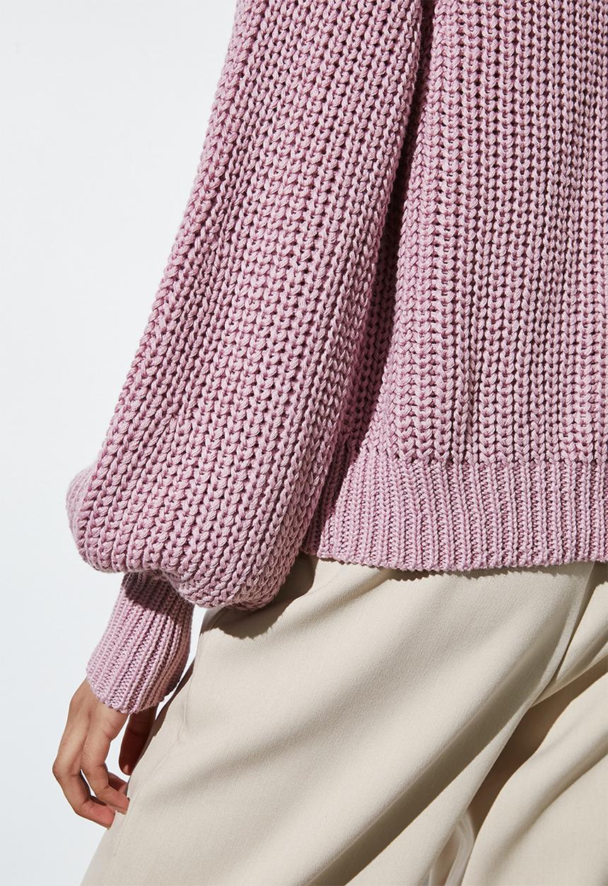Superbalist - Cotton blend rib  diversion jumper - baked pink