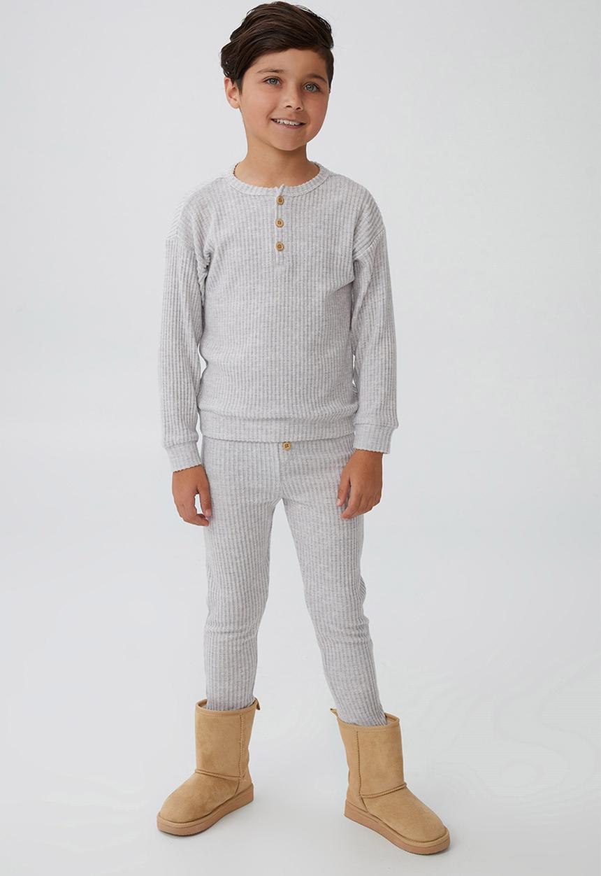 Cotton On - Christian long sleeve pyjama set - light grey marle