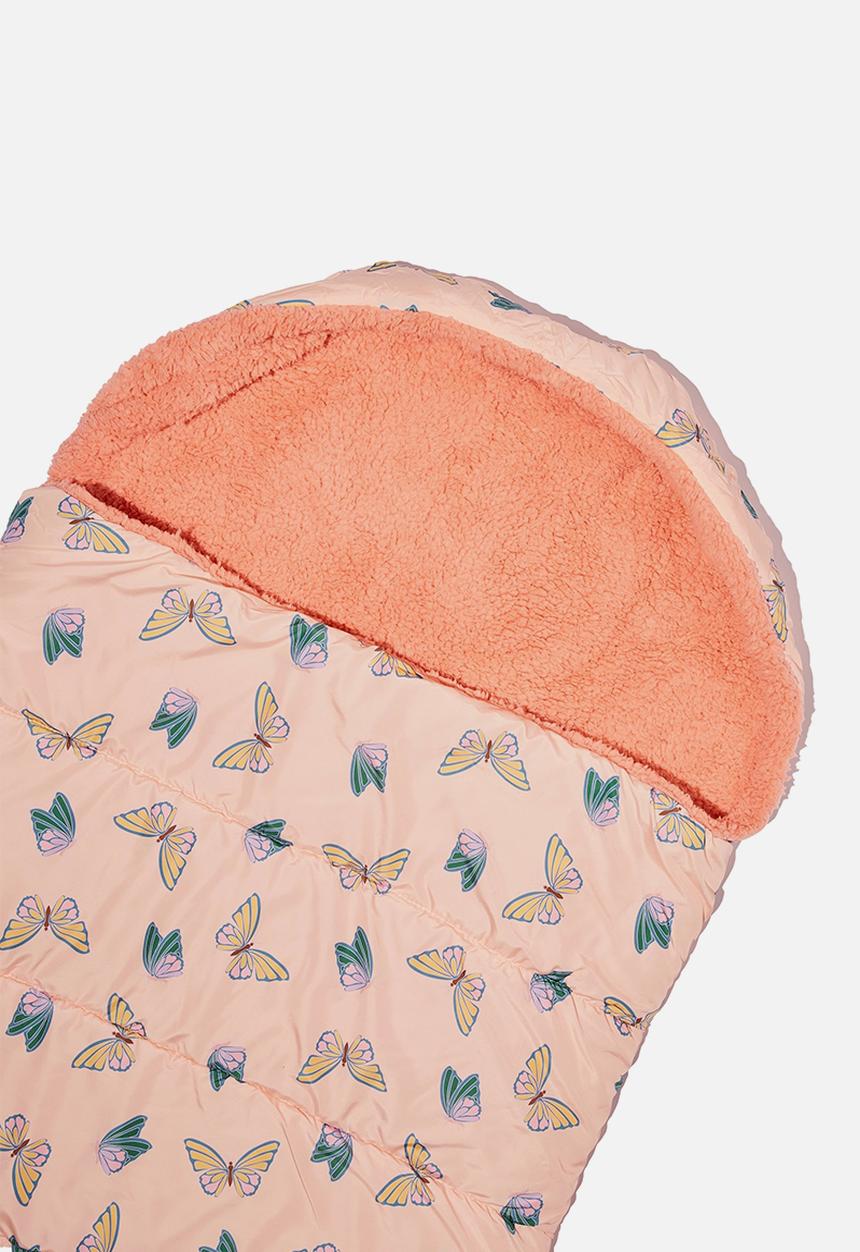 Cotton On - Snug sleeping bag - peach tang butterflies