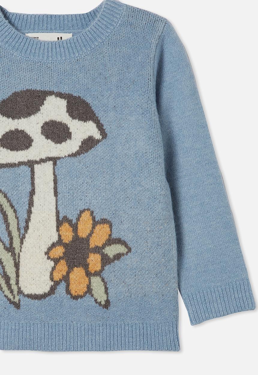 Cotton On - Milly knit jumper - dusty blue marle/mushroom