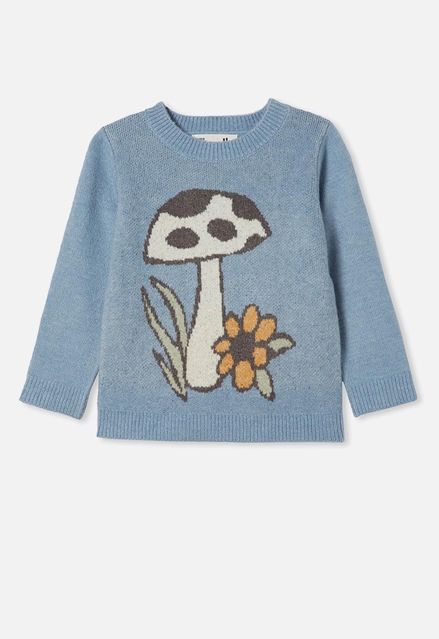 Cotton On - Milly knit jumper - dusty blue marle/mushroom