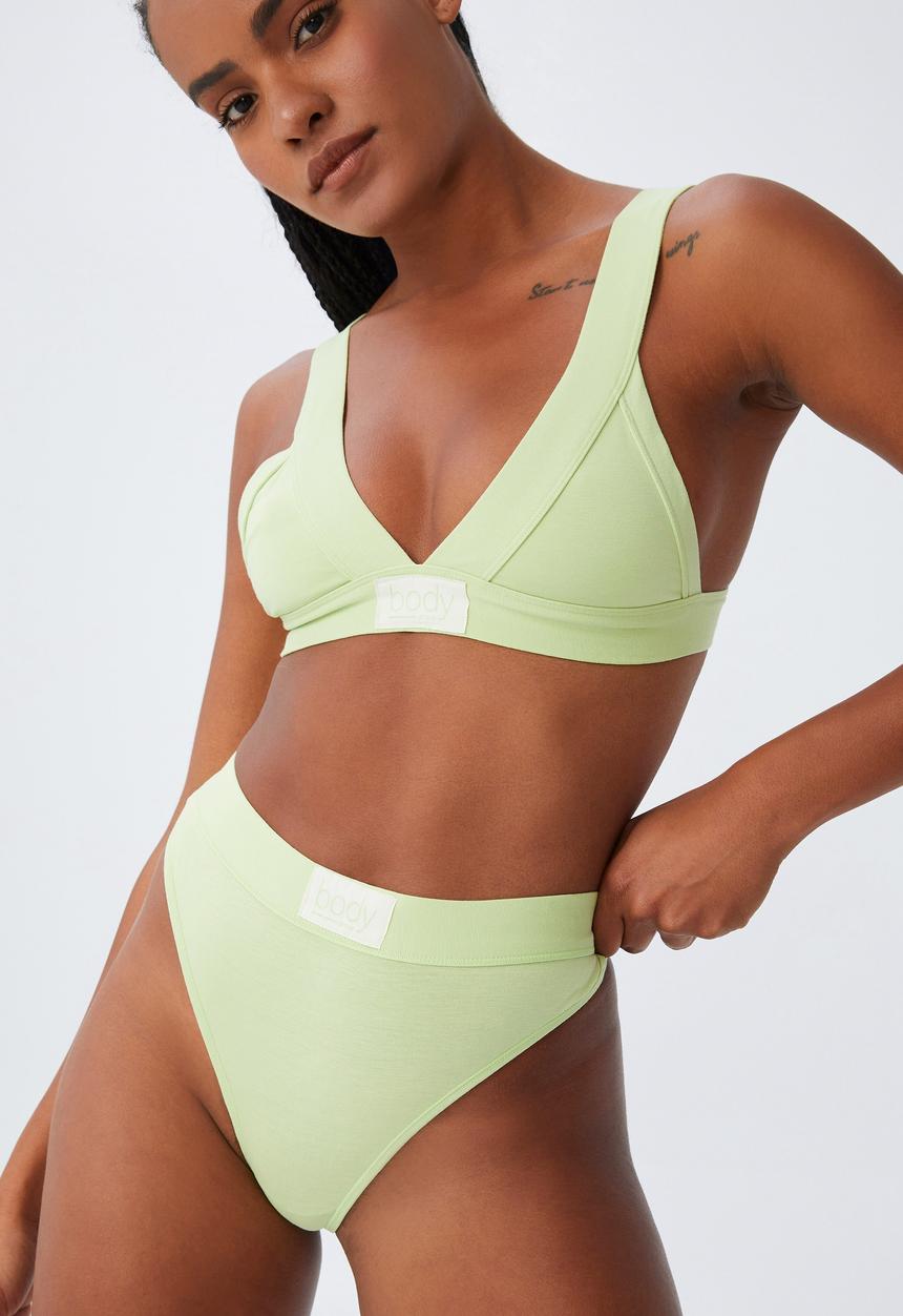 Cotton On - Organic cotton mid rise g string brief - celery juice