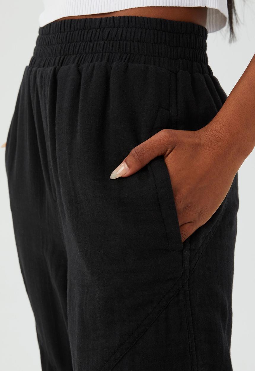 Cotton On - Woven dance pant - black
