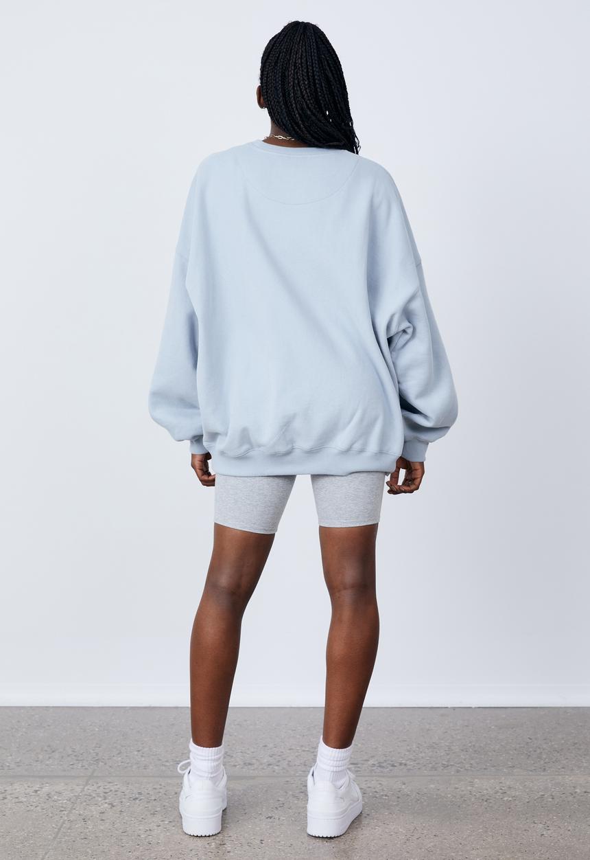 Factorie - Slouchy premium graphic crew - grey sky