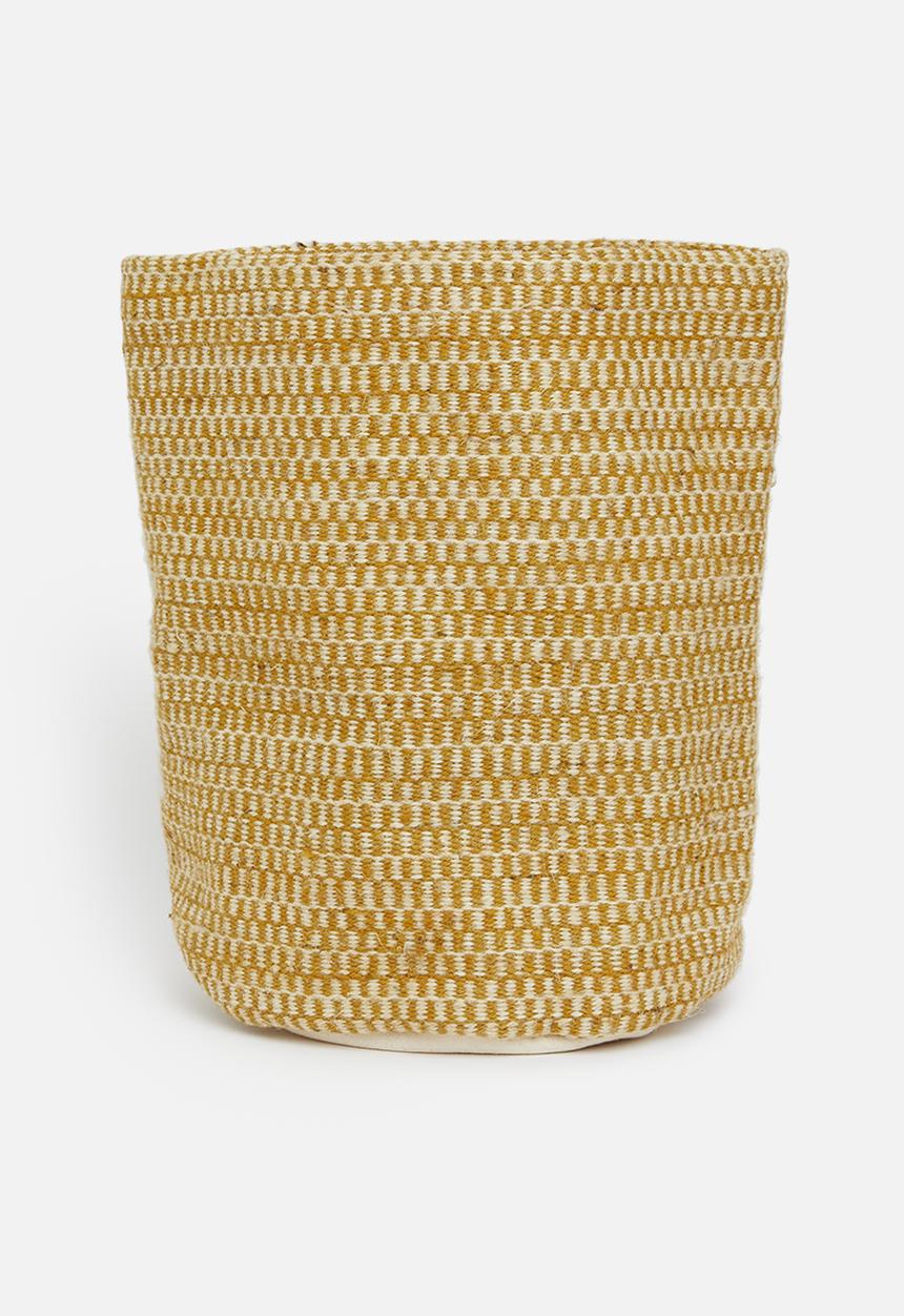 Sixth Floor - Cam jute basket - mustard