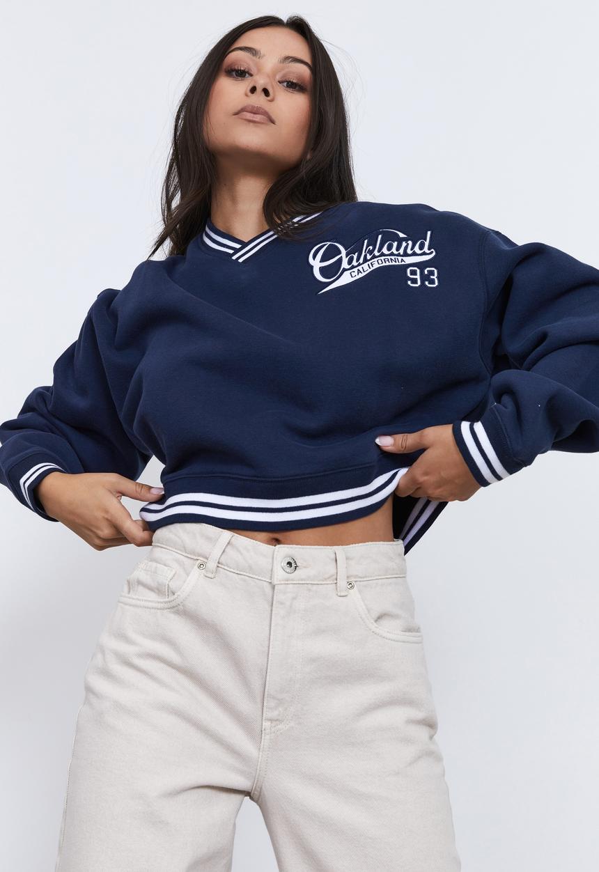 Factorie - Varsity v-neck - navy blazer