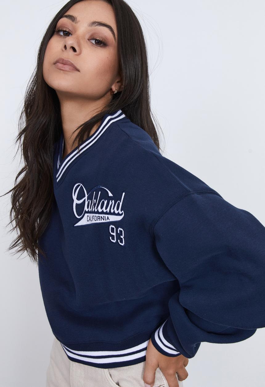 Factorie - Varsity v-neck - navy blazer
