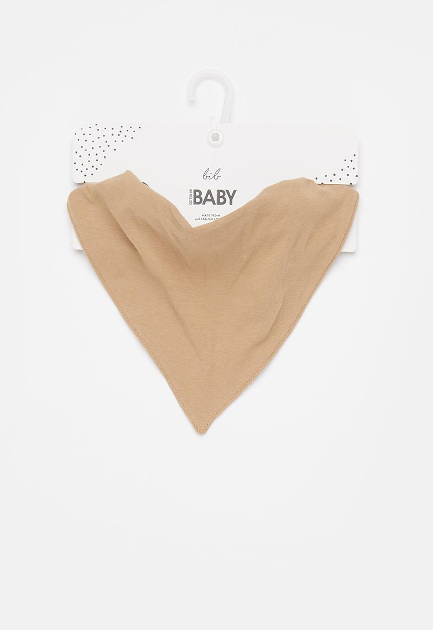 Cotton On - The bandana bib - taupy brown