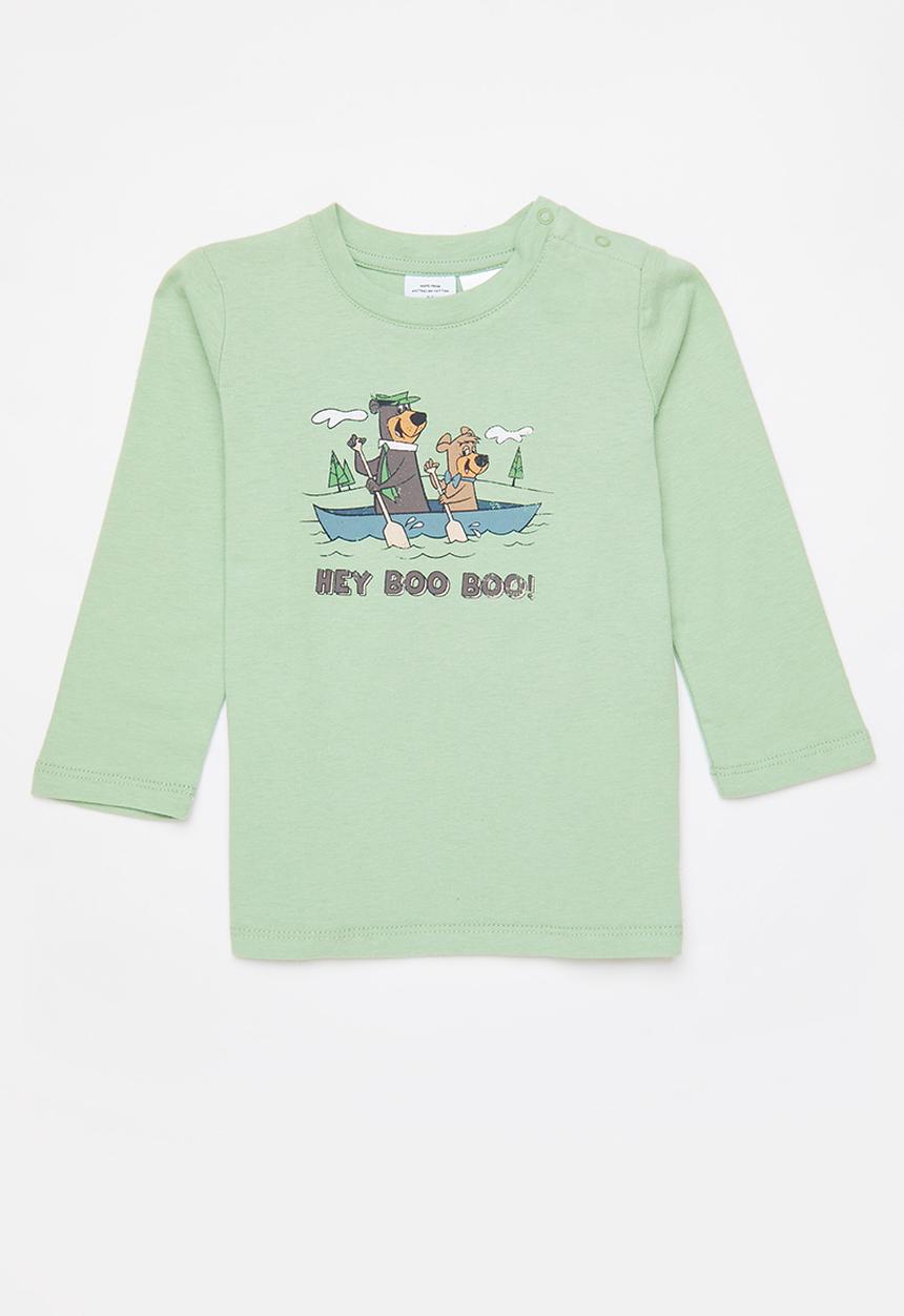 Cotton On - Jamie long sleeve tee-lcn - lcn wb smashed avo/yogi paddle hey boo boo
