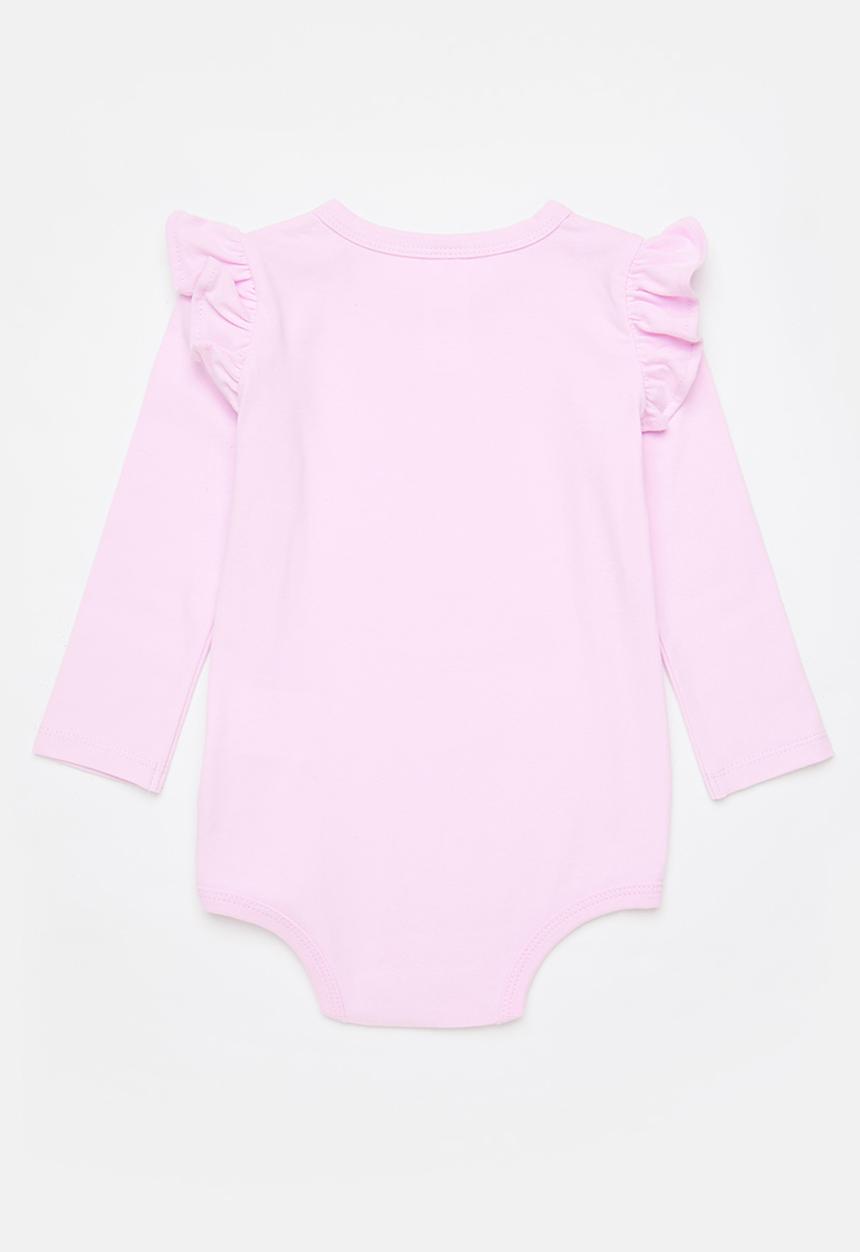 Cotton On - The long sleeve ruffle bubbysuit - pale violet