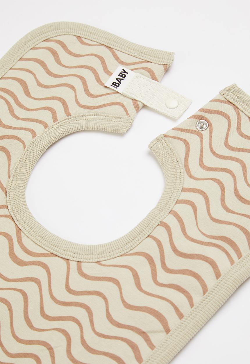 Cotton On - The square bib - rainy day/waves