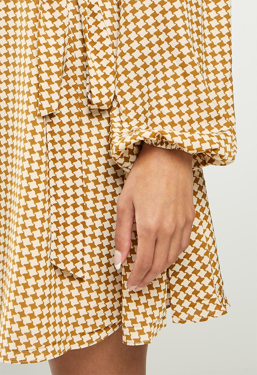 Glamorous - Ladies dress - mustard geometric check