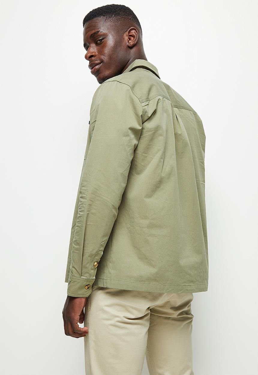 Lark & Crosse - Regular fit cotton twill shirt - khaki