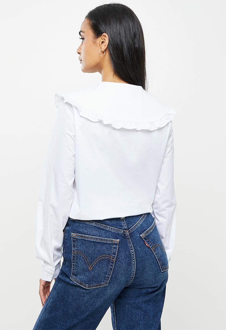 Glamorous - Oversized collar shirt - white
