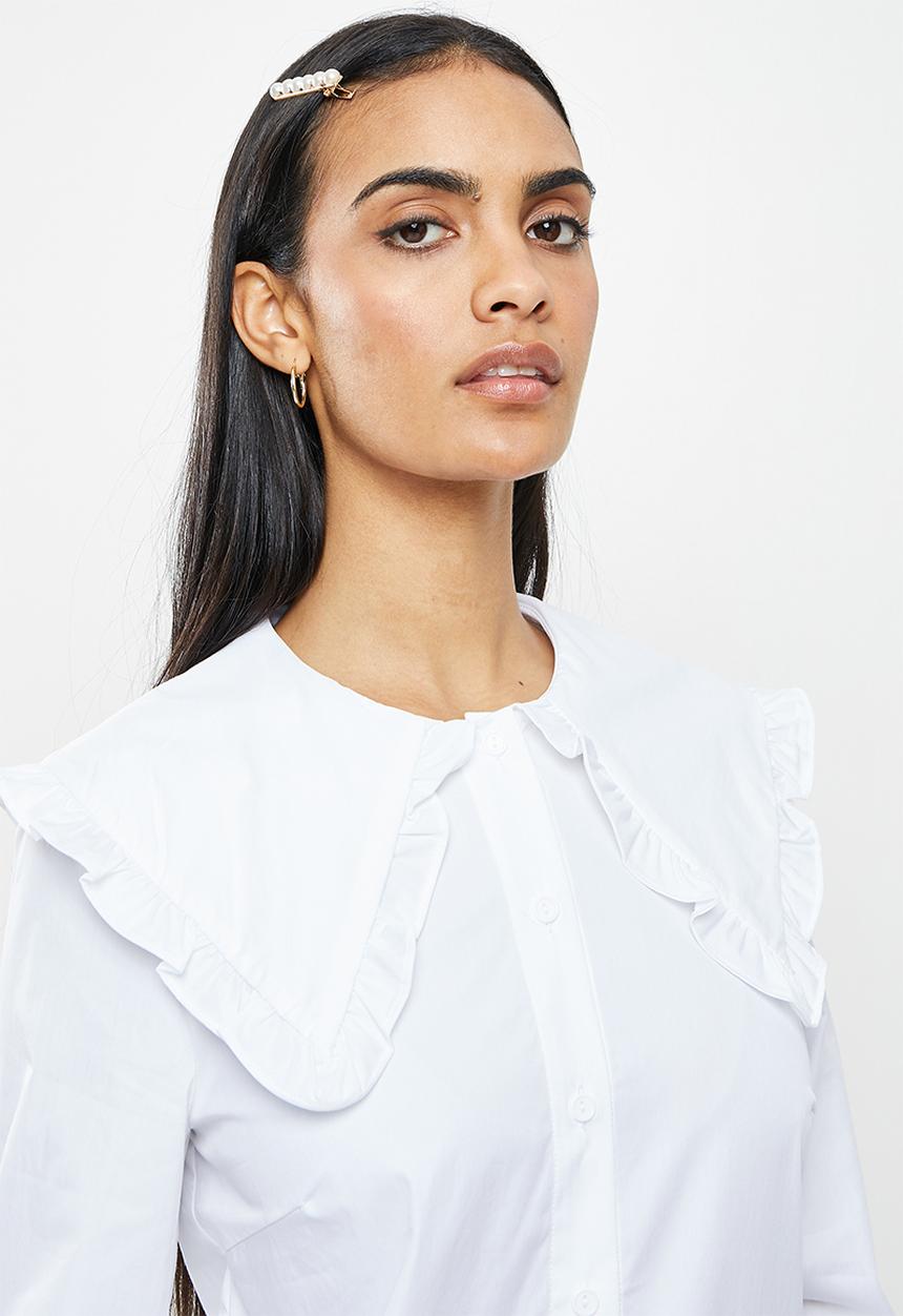 Glamorous - Oversized collar shirt - white