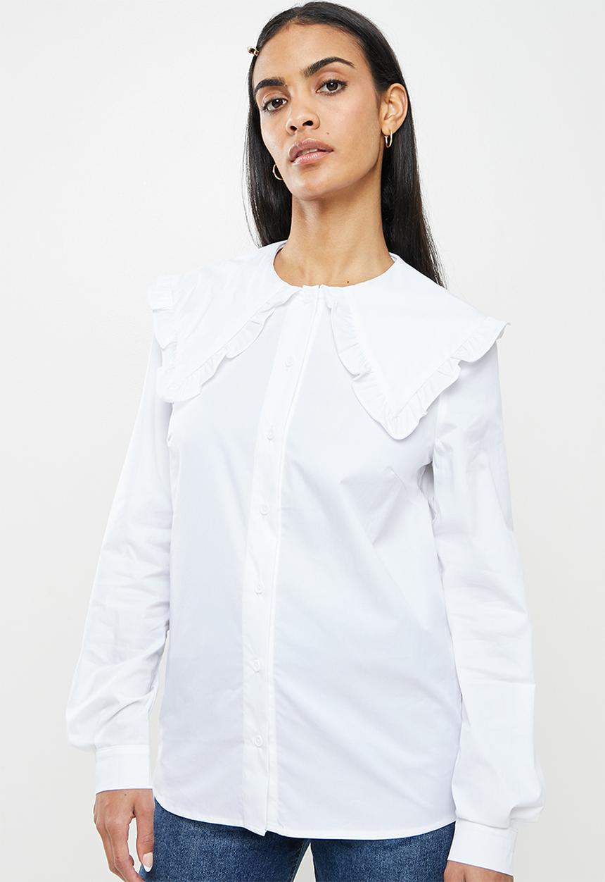 Glamorous - Oversized collar shirt - white