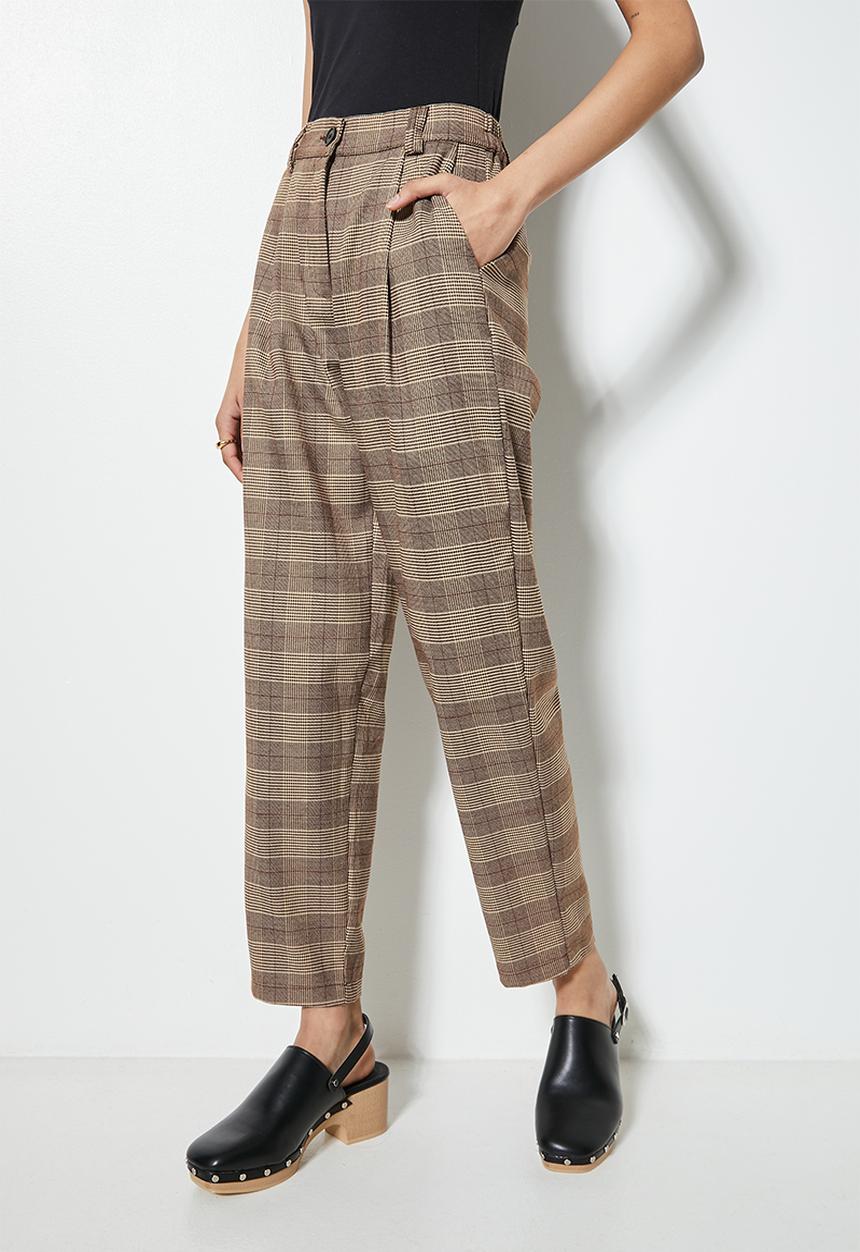 Superbalist - Tapered trouser - brown check
