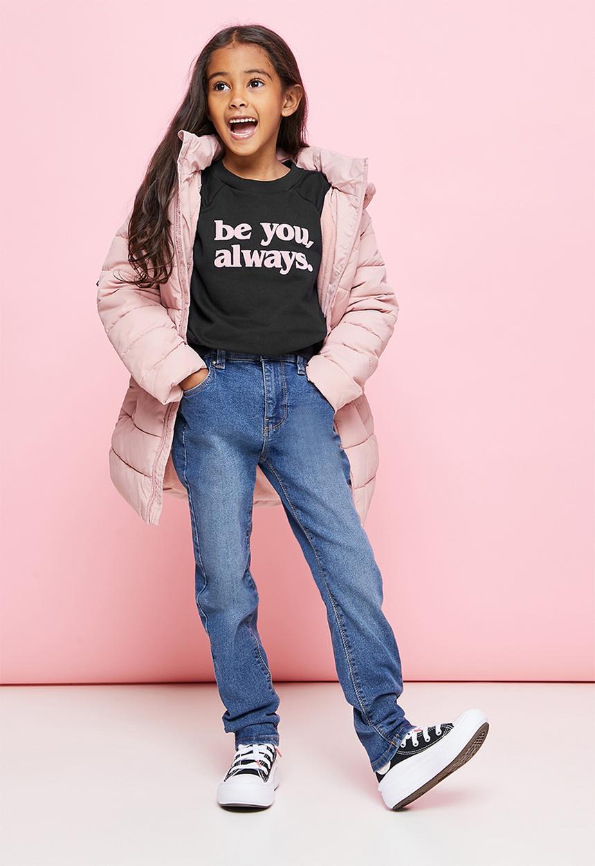 Superbalist Kids - Girls gauged sleeve sweat top - navy