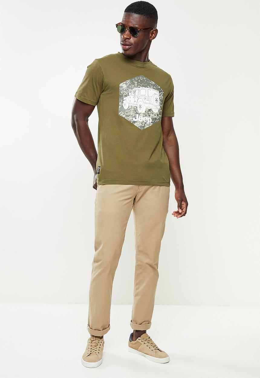 JEEP - Basic print graphic tees - uniform green
