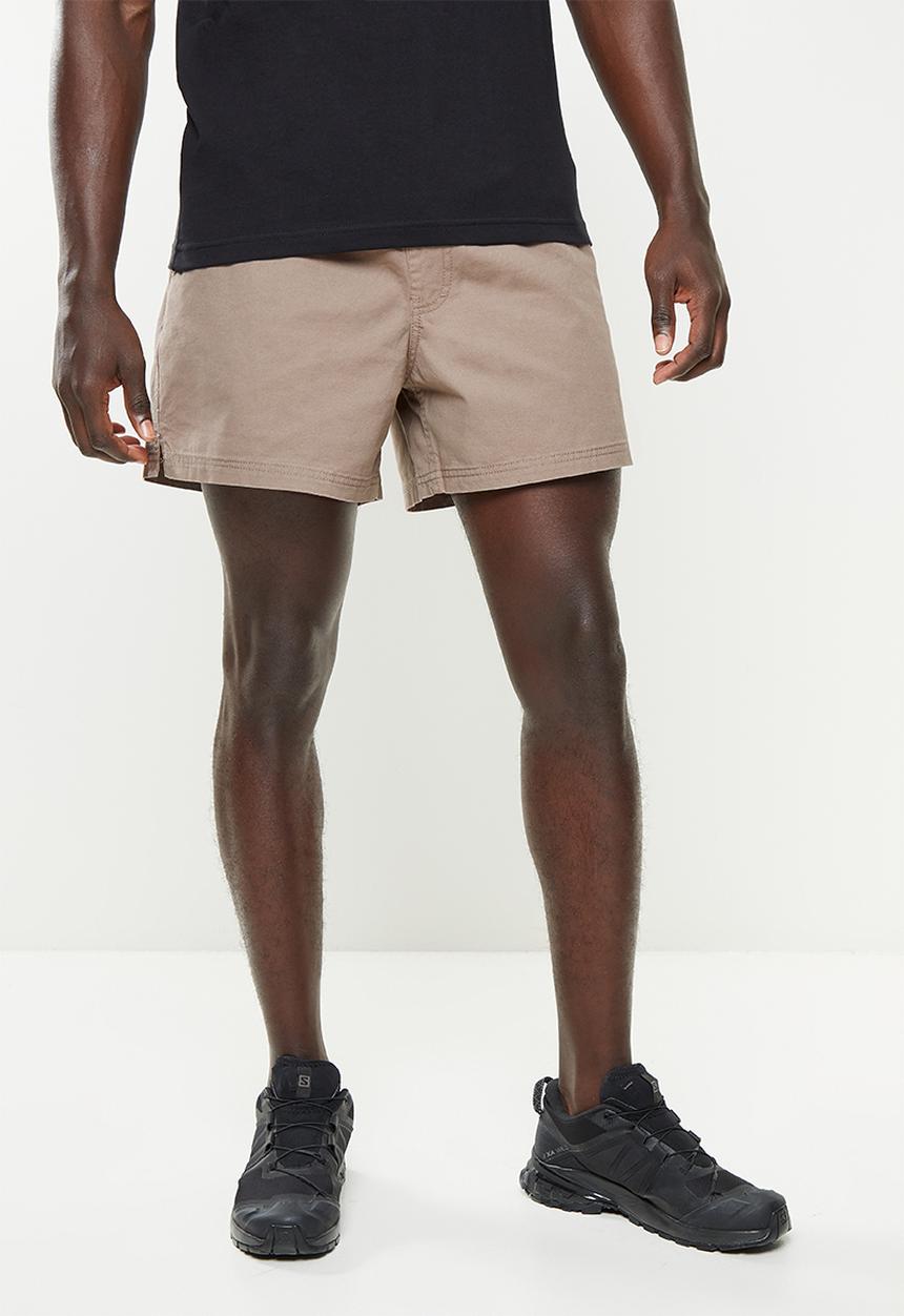 JEEP - 12cm Wing elasticated rugby short - bark