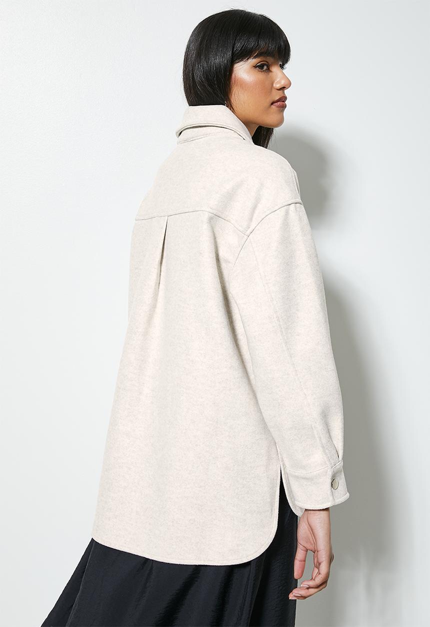 Superbalist - Melton overshirt - oatmeal