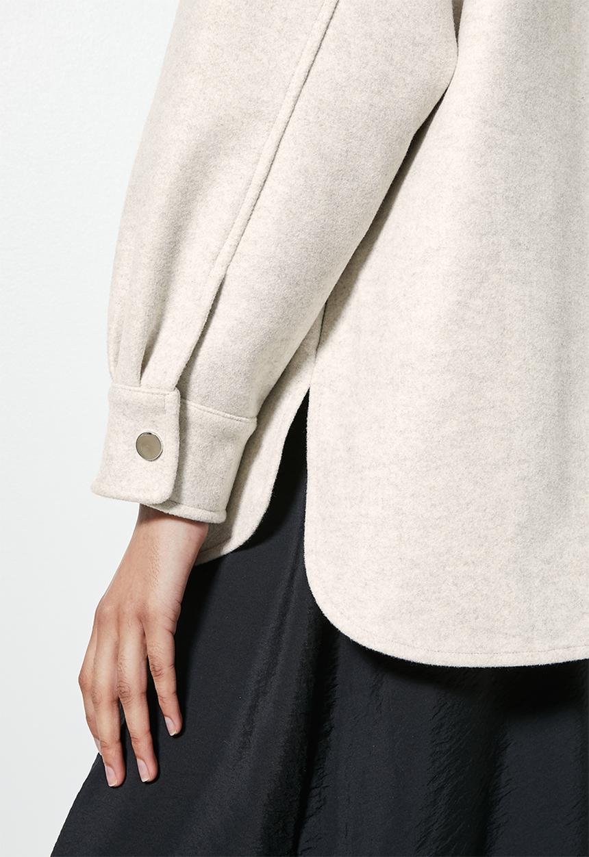 Superbalist - Melton overshirt - oatmeal