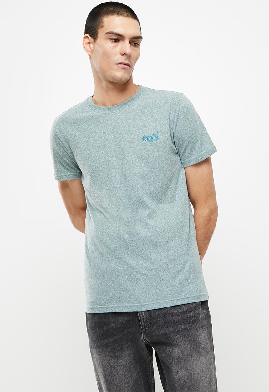 Superdry. - Vintage logo emb tee - blue 