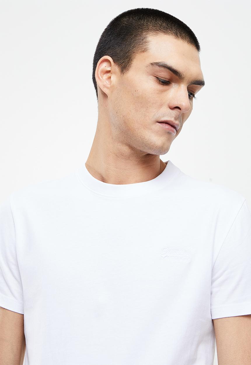 Superdry. - Vintage logo emb tee - white