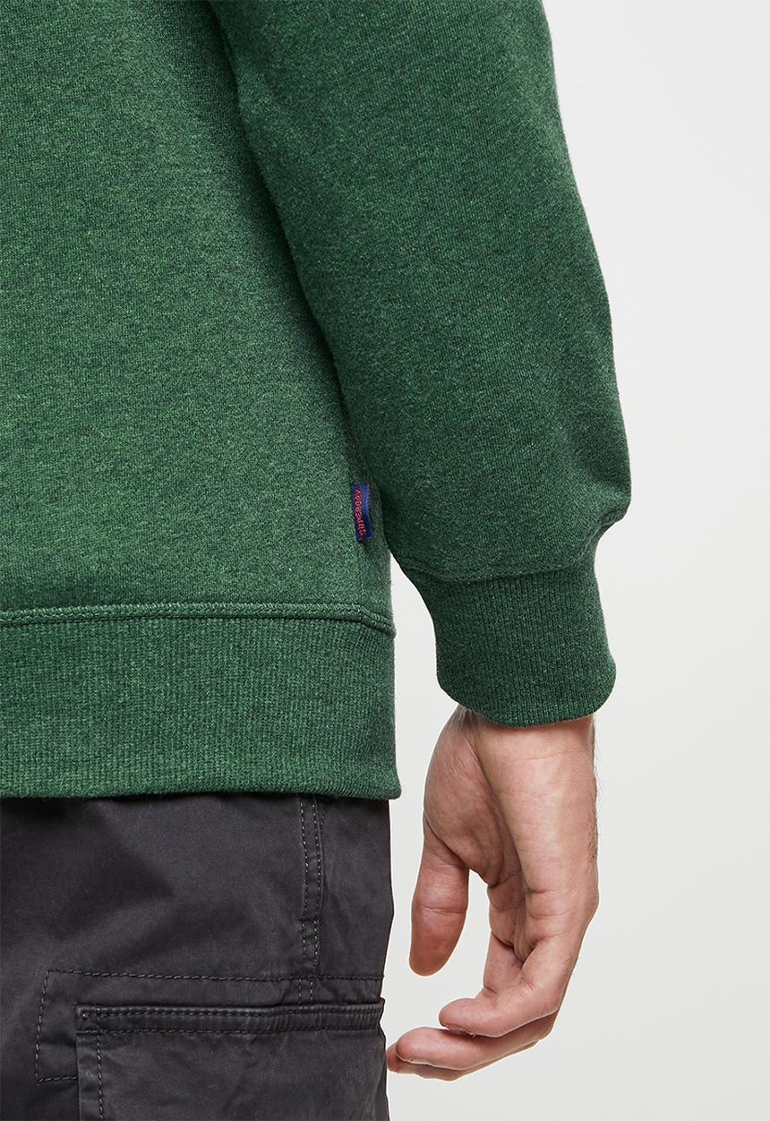 Superdry. - Vintage logo emb crew - heritage pine green marl