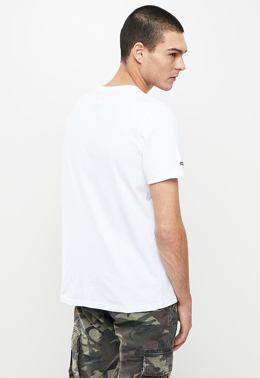 Superdry. - Black out tee - white