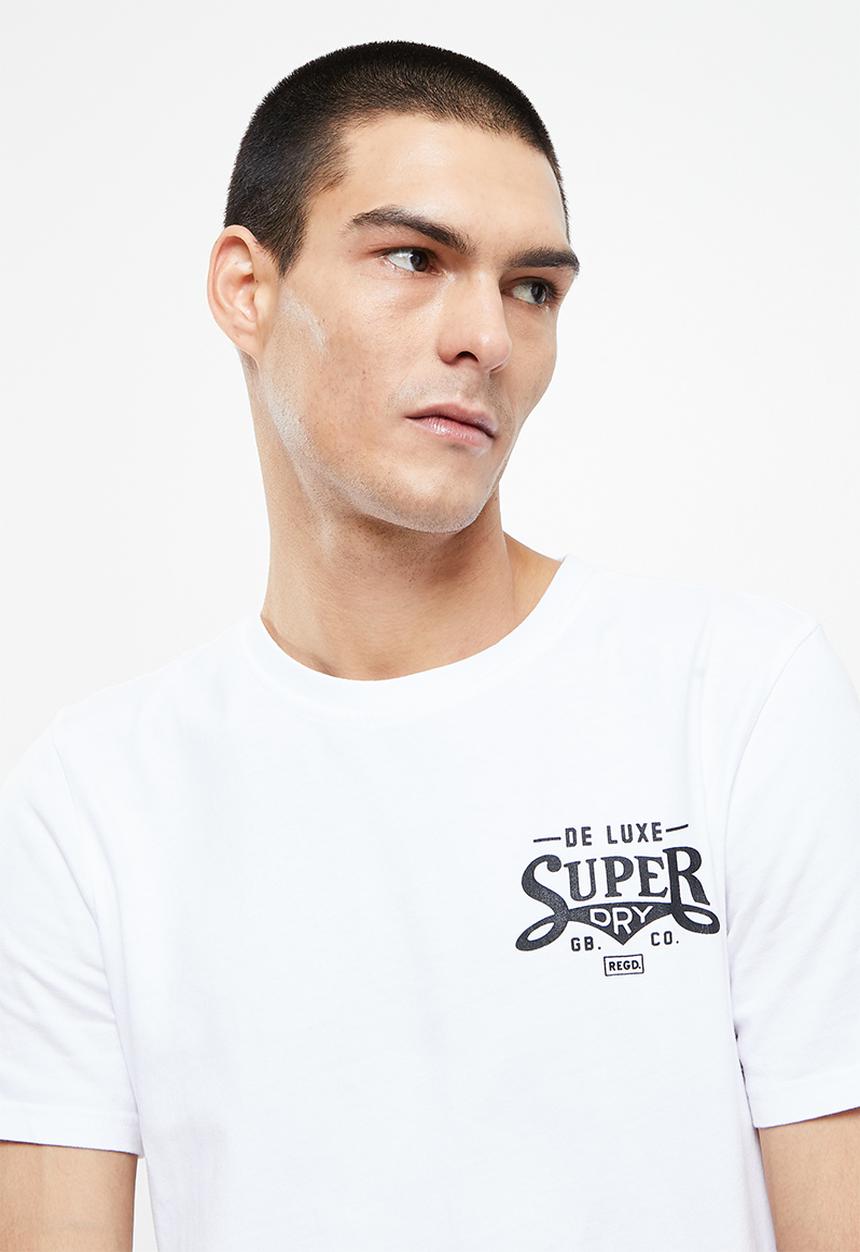 Superdry. - Black out tee - white