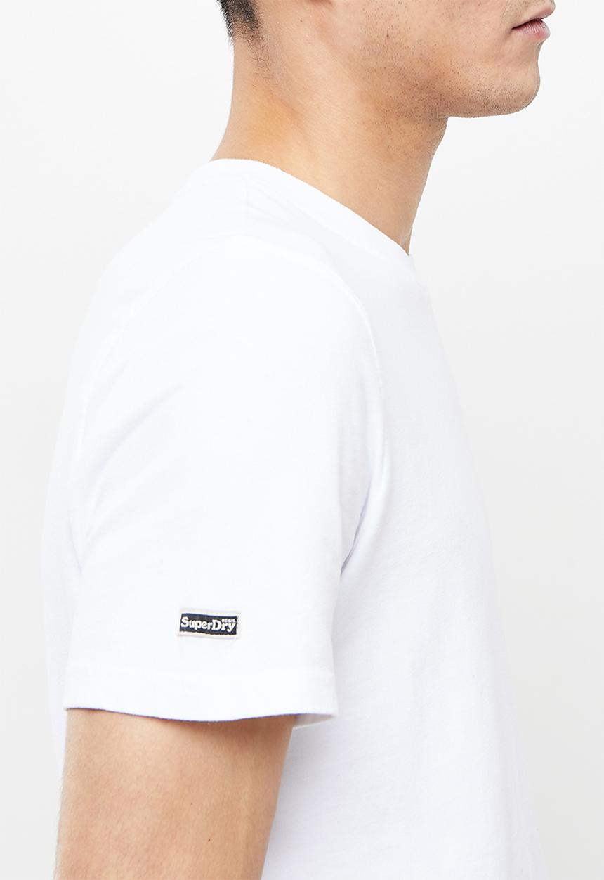 Superdry. - Black out tee - white