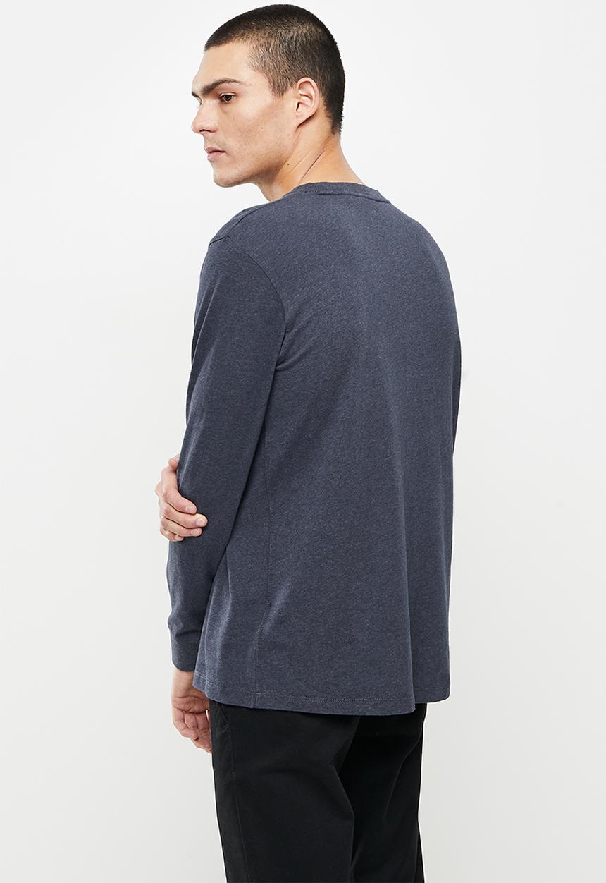 Superdry. - Superdry code essential long sleeve top - deep navy marl